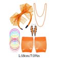 thumbnail image 4 of Sonducket 1 Juego de disfraces de los años 80, ropa clásica clásica y práctica para mujer, ropa de estilo de encaje, ropa ornamental para adultos Accesorios de disfraces Naranja Sonducket AP009461-05, 4 of 6