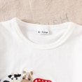 thumbnail image 5 of kaprioy Baby Boy Clothes Cute Farm Theme Embroidery Tee and Gingham Shorts 2-Piece Set for Birthday Parties Boys Summer Outfits, 5 of 9