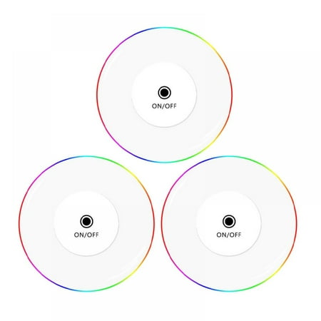 

GOODLY 3 Packs LED Cup Pad Mat Cocktail Luminous Coaster Drink Beer Club Bar Party Decor