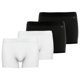 thumbnail image 1 of GÖTZBURG calzoncillos bóxer para hombre, pack de 4 - X-lastic, ropa interior, pantalón, logotipo, color liso Blanco/negro L (Large), 1 of 7