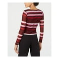 thumbnail image 2 of BAR III $44 Womens New Pink Striped Illusion Mesh Long Sleeve Top XXL B+B, 2 of 2