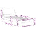 thumbnail image 2 of vidaXL Bed Frame with Headboard Platform Mattress Foundation Bedroom Fabric, 2 of 8