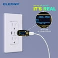 thumbnail image 5 of USB Wall Outlet 2-Ports , 30W (6.0A) Dual USB-C Tamper Resistant Receptacle, 15A Duplex Outlet with Type C Port, UL Listed, Screwless Wall Plate Included,White 2PC, 5 of 11
