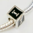 thumbnail image 2 of Black Enamel Letter "I" Bead Charm, 2 of 2