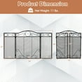 thumbnail image 2 of Gymax 3-Panel Fireplace Screen Decor Cover Pets Baby Child Safty Folded Fire Doors, 2 of 10