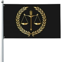 Lawyer Scales Of Justice Flag Vivid Colors Uv Fade Resistant Perfect For Outdoor Indoor Home Decor 3x5 Ft Single Sided Polyester Banner With Brass Grommets