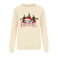thumbnail image 4 of Crewneck Sweatshirt for Women Casual Oversized Pullover Hoodies Long Sleeve Fleece Tops Sweater Khaki L, 4 of 6