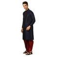 thumbnail image 2 of Mens Handmade Art Silk Loop Button Designer Kurta Dhoti Set/Mens Indian Sherwani, 2 of 4