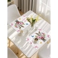 thumbnail image 5 of Easter Bunny Placemats Set of 6, Cute Rabbits Spring Daisy Flowers Butterfly Placemats for Dining Table, Place Mats for Kitchen Tabletop, Waterproof Wipeable Dining Table Mats Set, 5 of 9