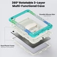 thumbnail image 3 of Funda para Samsung Galaxy Tab A11 Plus de 11 pulgadas (2025) y A9 Plus de 11 pulgadas (2023), resistente, a prueba de golpes, con soporte giratorio de 360° y correa de mano/bandolera., 3 of 9