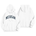 thumbnail image 4 of Bibifish Hoodies For Women Michigan City Letter Print Fall Trendy Preppy Hoodies Long Sleeve Female Pullover Tops With Pocket, 4 of 4