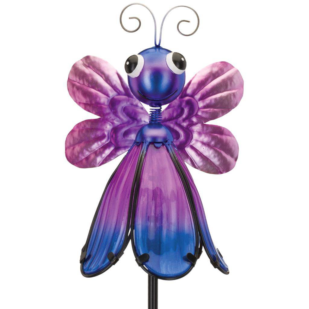 Regal Flower Bug Solar Stake in Butterfly Purple
