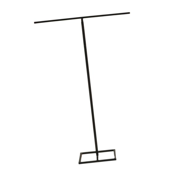 Soporte para telón de fondo de boda en forma de T, altura ajustable, decoración del hogar, decoración navideña, metal Negro 60 cm de ancho
