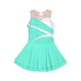 thumbnail image 2 of Zaldita Kids Girls Shiny Rhinestone Sleeveless Figure Ice Roller Skating Dress Gymnastic Tutu Skirted Light Green 6, 2 of 7