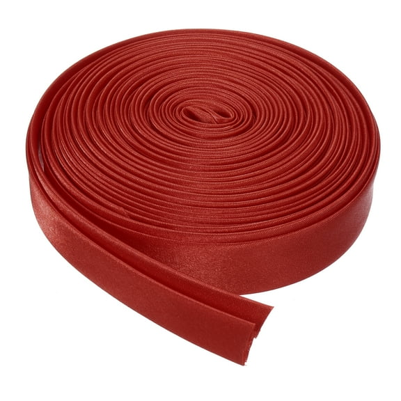 Uxcell Double Fold Bias Tape 4/5 Inch x 5.5 Yards Satin Pre-fold Tape Red11
