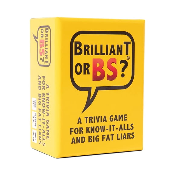 Juego de trivia ¿Brillante o tonterías? para 2 a 6 jugadores de más de 14 años
