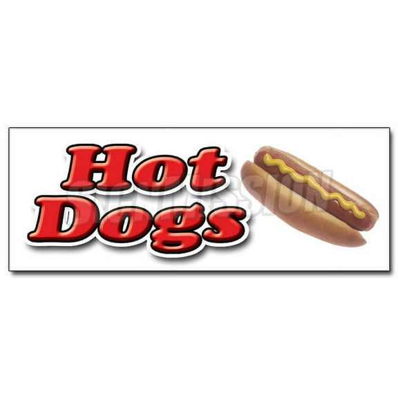 48" HOT DOG 1 DECAL sticker hot dogs cart