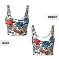 thumbnail image 6 of Goofa French Food Printed Sports Bras for Women, High Impact Running Bra Workout Crop Tank Tops Longline Sports Bra Push up-, 6 of 9