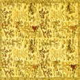 thumbnail image 1 of Ahgly Company Machine Washable Indoor Square Animal Yellow Traditional Area Rugs, 3' Square, 1 of 4