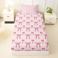 thumbnail image 3 of Erosebridal Dreamy Princess Style Twin Sheet Sets,Pink Cute Bow Tie Bedding For Bowknot Lovers 3-Piece, 3 of 6