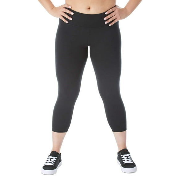 MSRP $45 Champion Womens Plus Size Soft-Touch Cropped Leggings Black Size 3X