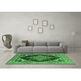 thumbnail image 3 of Ahgly Company Indoor Square Oriental Emerald Green Industrial Area Rugs, 5' Square, 3 of 4