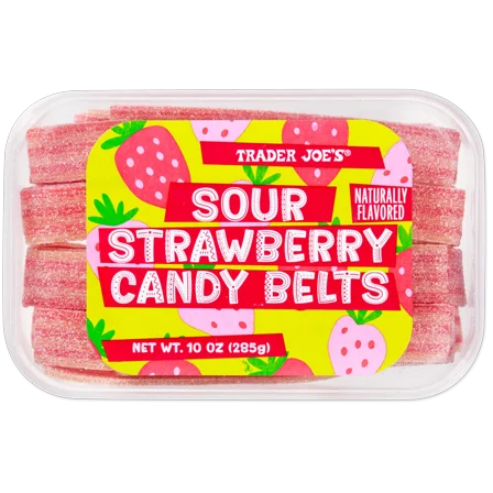 Trader Joe's Sour Strawberry Candy Belts, 10oz