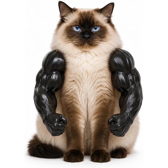 Cat Muscles Arms,Muscle Arms for Cats,Comfy Pet Shoulder Attachment for Feline Cosplay. Lightweight PLA Toy,Skin Color | Cat Costume, Pet Accessory