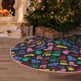 thumbnail image 6 of Daiia Colorful Excavator Drawing Merry Christmas Tree Skirt , Xmas Large Lace-up Tree Skirt, Santa Snowflakes Rustic Home Decorations New Year Party Farmhouse Decor-36", 6 of 7