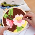 thumbnail image 4 of Coarse Yarn Poke Embroidery DIY Kit | Floral Series, Needle Punch Craft Set | Complete Materials, Yarn, Tools, Step-by-Step Instructions | 20cm Art Project | Relaxation & Gift Ideas, 4 of 6