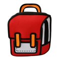 thumbnail image 1 of Mochila escolar con correa ajustable para niños y niñas, almacenamiento de libros Unisex, cómic 2D, mochila para estudiantes, uso diario Red SCHINA Fivean unisex, 1 of 2