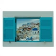 thumbnail image 2 of European Cutting Board, Old Shutters of Window View Traditional Greek Village Heritage Culture, Decorative Tempered Glass Cutting and Serving Board, Large Size, Multicolor, by Ambesonne, 2 of 5