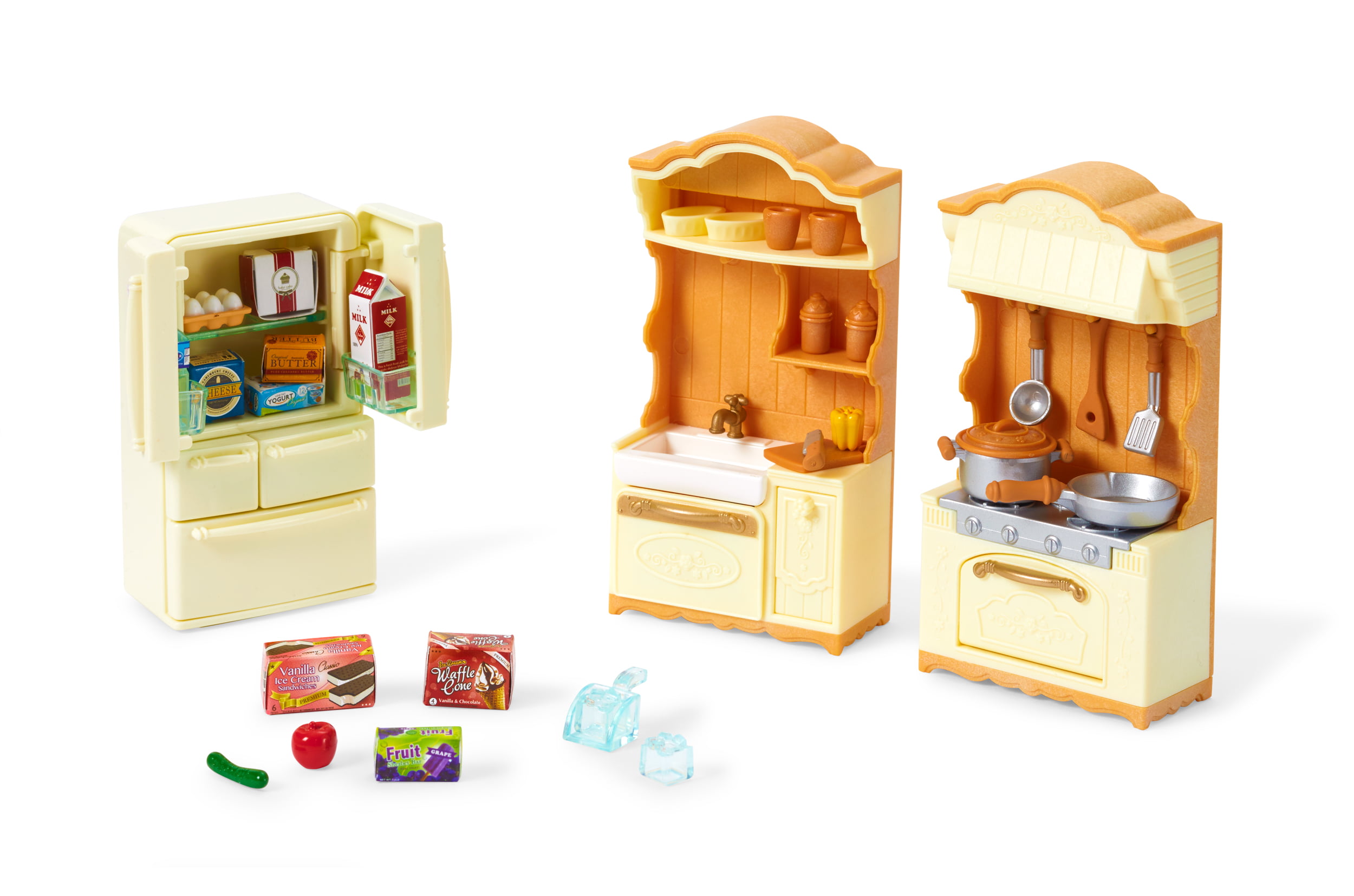 Calico Critters Kitchen Play Set 10 Furniture Accessories
