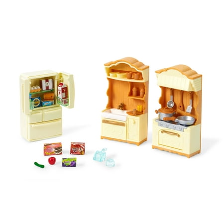 Calico Critters Kitchen Play Set, 10+ Furniture