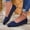 Dark Blue, variant on Flats for Women Dressy Fashion Pointed Toe Comfortable Business Work Mary Jane Shoes Casual Knit Slip On Memory Foam Office Flat Shoes Beige 37(US-6.5)