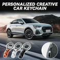 thumbnail image 4 of BQLQBQLQ Creative Metal Leather Key Chain Keychains Car Keyring Keychain Holder G [{, 4 of 8