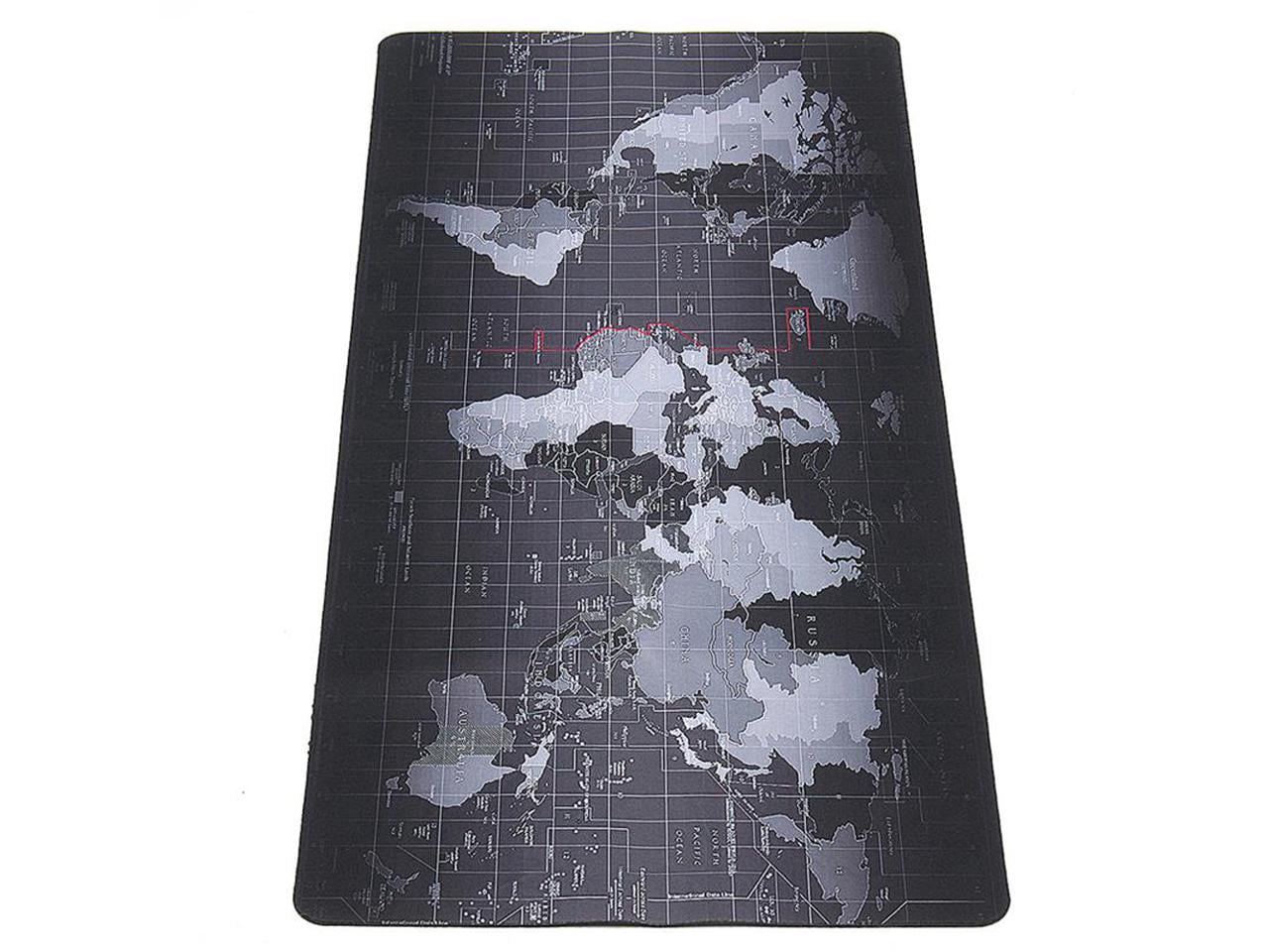 AUBEAMTO Extended XXXL-Size Gaming Mouse Pad - 35.5"x15.8"x0.08" Dimension - Portable with Extended XL Size - Non-slip Rubber Base - Special Treated Textured Weave with Precision Control (worldmap)