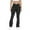 Black, variant on Womens Yoga Pants Black Flare Yoga Pants Cross Waist Yoga Pants Slim Fit Stretchy Fabric Dance Sports Daily Wear Stylish Leggings