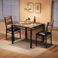 thumbnail image 3 of Bingirl Dining Table Set for 4: Kitchen Table and Chairs for 4 with Upholstered Chairs, 5-Piece Rectangular Kitchen Table Set for Small Space Apartments in the Dining Room, 3 of 7