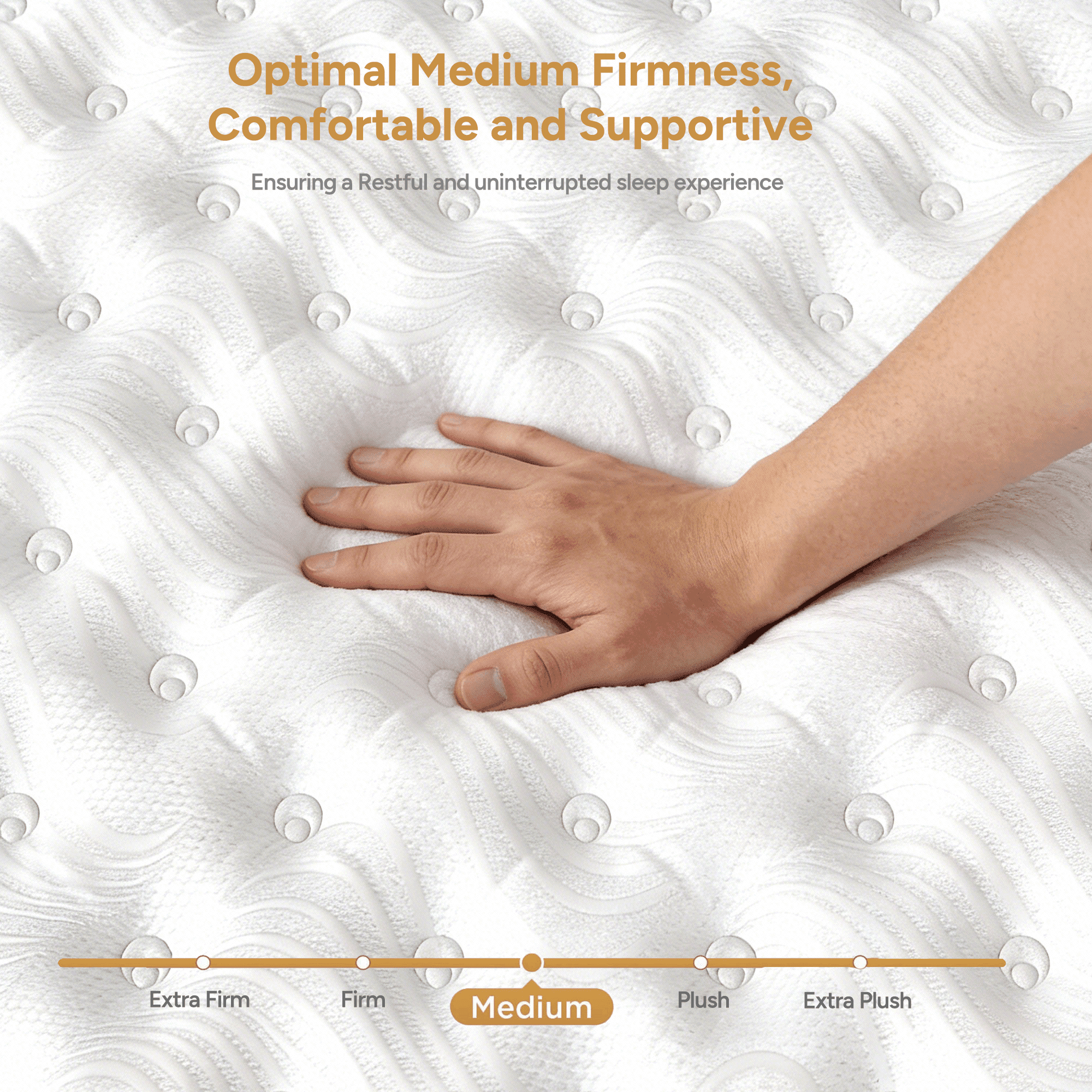 14 inch King Size Classic Hybrid Mattress Individually Pocketed Springs, Back Pain Relief, Mattress in Box, CertiPUR-US