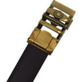 thumbnail image 5 of Marshal Men's Genuine Leather Ratchet Dress Belt With Automatic Buckle Brown Buckle7, 50", 5 of 9