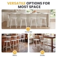 thumbnail image 7 of Dayalane Windsor Bar Stools Set of 4, 26" Farmhouse Wooden Counter Height Barstools with Spindle Back & Footrest, Armless Kitchen Island Stools for Bistro, Pub, Breakfast Bar,White, 7 of 7
