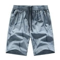 thumbnail image 1 of Aayomet Mens Workout Shorts Casual Loose Plus Size Patchwork Overalls Shorts Pants (Blue, XL), 1 of 4