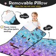 thumbnail image 3 of Colorful Butterfly Flower Pattern Teens Toddler Nap Mat with Pillow, Sleeping Mat Bag for Preschool Daycare 51"x22", 3 of 6