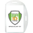 thumbnail image 5 of 100 Pack - Badge Holder Horizontal or Vertical - Clear Transparent Plastic 2.25 X 3.5 Inch Card Protector - Flexible Vinyl Name Tag Holders for Office, Nurse, Employee Access Cards - Specialist ID, 5 of 5
