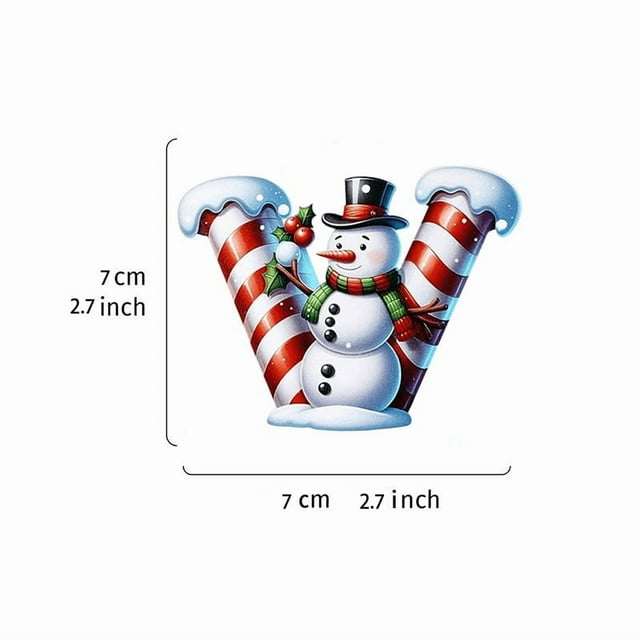 Christmas Tree Decorations,Acrylic 2D Cute Snowman Letter Hanging Decoration for Christmas Tree Festival
