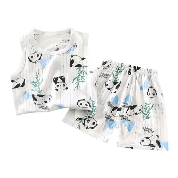 Odeerbi 1-11 Años Niños Niñas Pijama de Verano de Algodón de Manga Larga Conjunto de Pantalones Con Estampado Suave Ropa de Dormir Conjuntos de Pijama de Dos Piezas