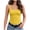 Yellow, variant on SDNall Girls Ribbed Spaghetti Strap Tank Top, Slim Fit Stretch Camisole Top for Summer Daily Wear, Beach Casual Round-Neck Layering Basic Vest 3-13 Years