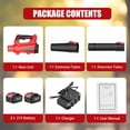 thumbnail image 2 of 930CFM Leaf Blower Cordless, 21V 4.5AH Powerful Electric Cordless Leaf Blower, 6 Speeds Battery Powered Leaf Blowers for Lawn Care, Patio, Yard, Dust, Snow, 2 of 11
