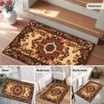 thumbnail image 5 of 2x3 Ft Entryway Area Rug, Bohemian Flower Kitchen Rug Runner Washable Floor Mat, Boho Tribal Colorful Distressed Printed Non Slip Indoor Door Mat Throw Carpet for Bathroom Living Room Bedroom, 5 of 8